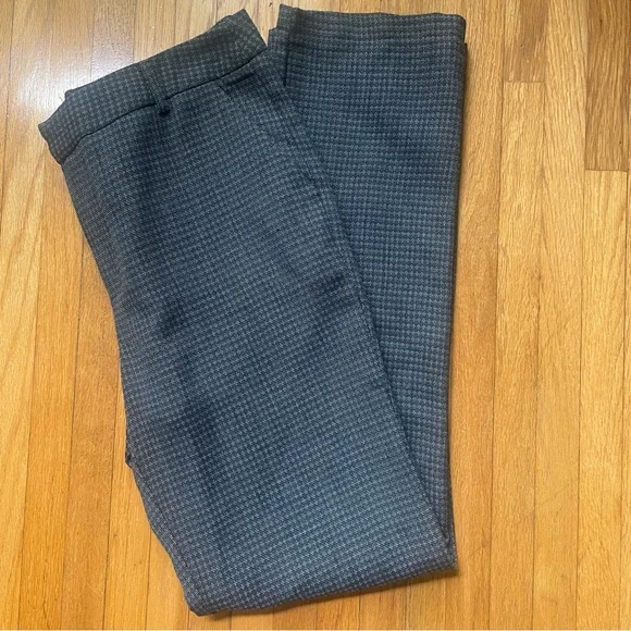 Anine Bing Tuxedo Houndstooth Gray Pants Work